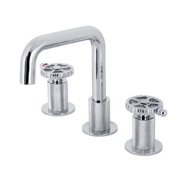 Kingston Brass Widespread Bathroom Faucet with Push PopUp, Polished Chrome KS1411CG